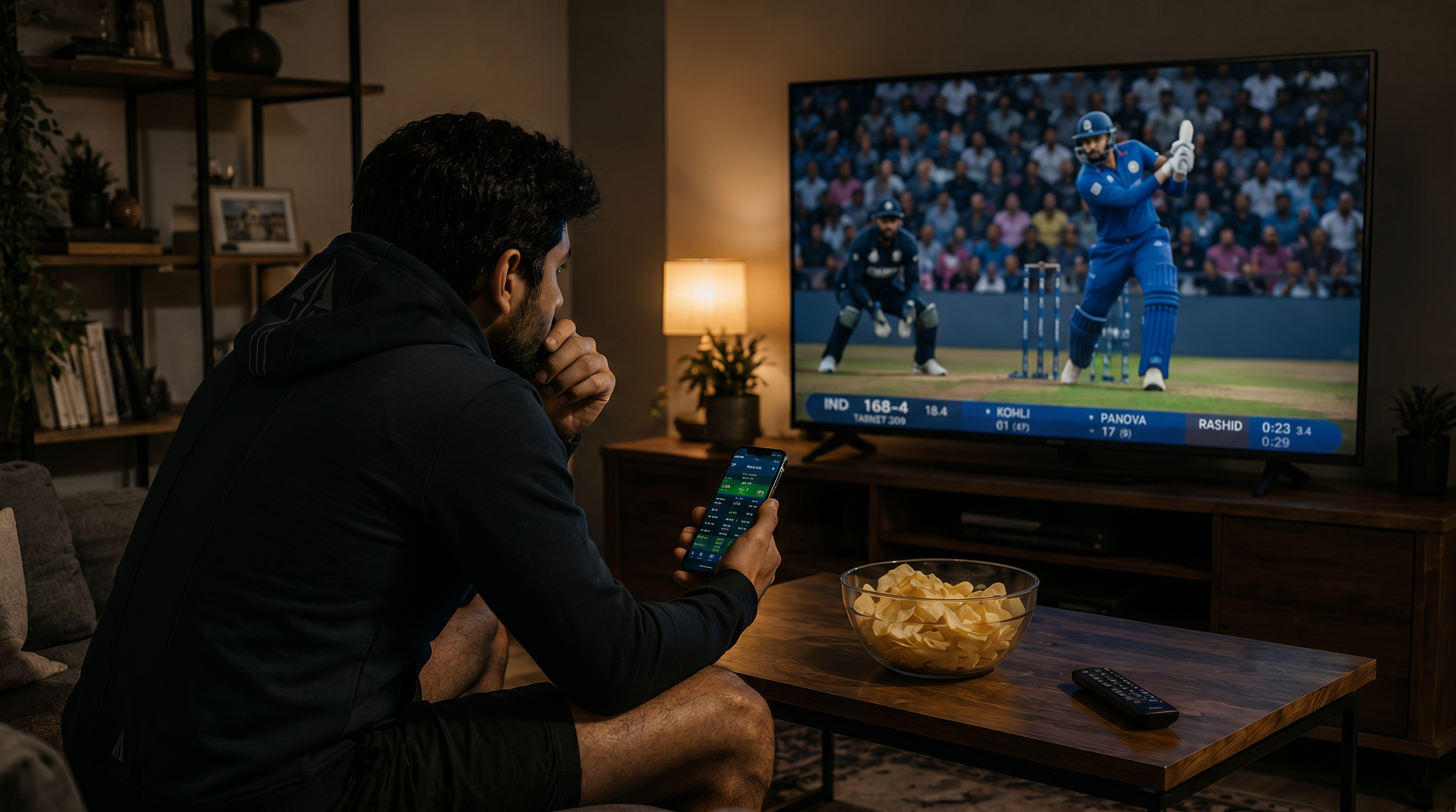 THE CRICKET FAN WHO SAYS HE IS “JUST WATCHING CASUALLY”